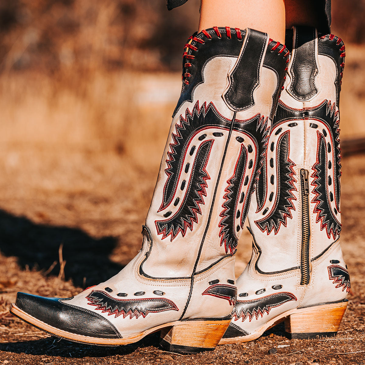 Leather Cowboy Boots Size 9 1/2 offers D Mid Calf