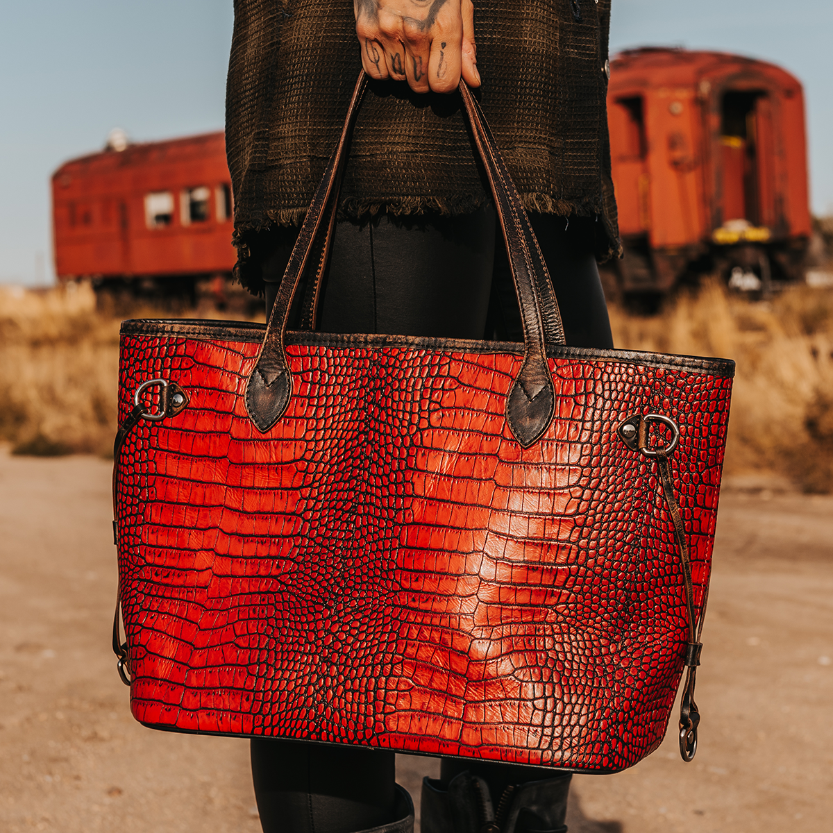 Just Cavalli Women's Tote Bags - Red - Shoulder Bags
