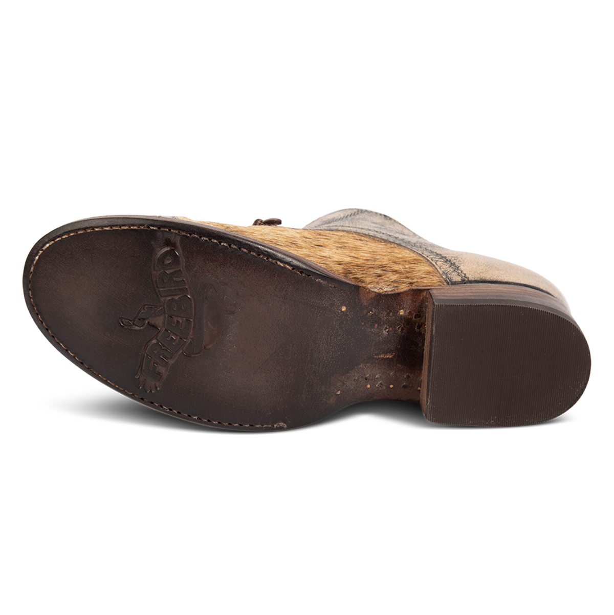 Leather sole imprinted with FREEBIRD