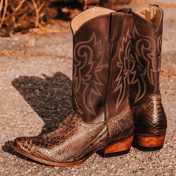 Python skin cowboy fashion boots